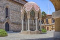 Gazebo with drinking fountain inside