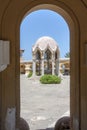 Gazebo with drinking fountain inside