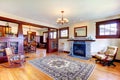 Beautiful old craftsman style home living room