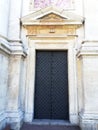 Beautiful old door in an ancient house, mansion. Beautiful texture.