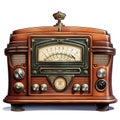 beautiful Old-fashioned radio clipart illustration Royalty Free Stock Photo