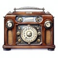 beautiful Old-fashioned radio clipart illustration