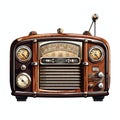 beautiful Old-fashioned radio clipart illustration