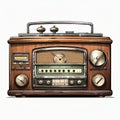 beautiful Old-fashioned radio clipart illustration