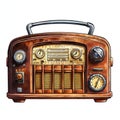 beautiful Old-fashioned radio clipart illustration