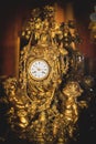 Old gold clock Royalty Free Stock Photo