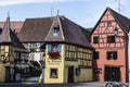 Colorful buildings adorn the street scene of historic towns in Alsace