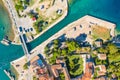 Beautiful old historic town of Osor with bridge connecting islands Cres and Losinj, Croatia Royalty Free Stock Photo