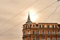 Beautiful old house in the center of Wroclaw in the morning sun light Royalty Free Stock Photo