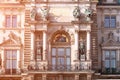 Beautiful old house facade in Hamburg. Front view Royalty Free Stock Photo