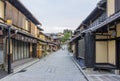 Beautiful old houses in Ninen-zaka street, Kyoto, Japan. Royalty Free Stock Photo