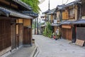 Beautiful old houses in Ninen-zaka street, Kyoto, Japan. Royalty Free Stock Photo