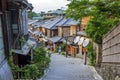 Beautiful old houses in Sannen-zaka street, Kyoto, Japan. Royalty Free Stock Photo