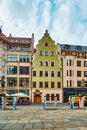 Beautiful old houses in Wroclaw in the morning sun light Royalty Free Stock Photo