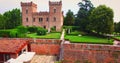 Beautiful old italian castle hosting wedding in the countryside Royalty Free Stock Photo