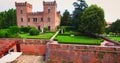 Beautiful old italian castle hosting wedding in the countryside Royalty Free Stock Photo