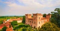 Beautiful old italian castle hosting wedding in the countryside Royalty Free Stock Photo