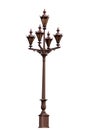 Beautiful old lighting pole with five plafonds