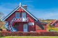 Beautiful old Lithuanian traditional wooden house Royalty Free Stock Photo