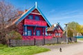 Beautiful old Lithuanian traditional wooden house Royalty Free Stock Photo