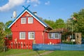 Red wooden house Royalty Free Stock Photo