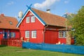 Red wooden house Royalty Free Stock Photo