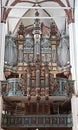 The beautiful old Organ of the Cathedral in Riga. Latvia, May 2019