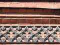 Old red church wall ornaments, Lithuania Royalty Free Stock Photo