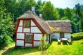 Beautiful old rustic thatched roof house. Denmark. Architecture