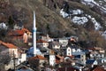 Beautiful old Shar Mountain village and mosque, Kosovo Royalty Free Stock Photo