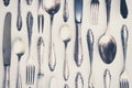 Beautiful old silver cutlery - vintage style filter