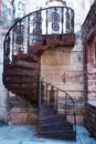 Beautiful old spiral staircase Royalty Free Stock Photo