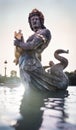 Sculpture of a merman at Paris