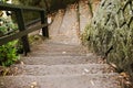 Beautiful old stone stairs natural case Royalty Free Stock Photo