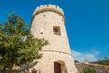 Beautiful old stone tower fortress in town of Cres, Kvarner, Croatia