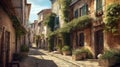 art beautiful old town of Provence. Beautiful old street Royalty Free Stock Photo