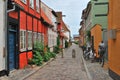 Beautiful old street in Elsinore, Denmark Royalty Free Stock Photo
