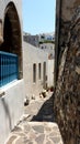 Old street view. Mandraki town. Nissiros island in the Greek Dodecanese Islands