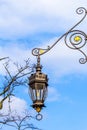 Beautiful old style street lamp at the Cloth Hall in Cracow, Poland Royalty Free Stock Photo