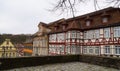 beautiful old timber-framed houses in Schwabisch Hall in Germany Royalty Free Stock Photo