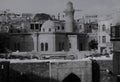 The beautiful Old Town of Baku, Azerbaijan in black and white Royalty Free Stock Photo