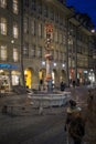 The beautiful old town of Bern at night Royalty Free Stock Photo