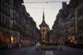 The beautiful old town of Bern at night Royalty Free Stock Photo