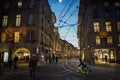 The beautiful old town of Bern at night Royalty Free Stock Photo