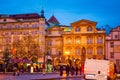 Beautiful Old Town square Prague city at twilight Czechia Royalty Free Stock Photo