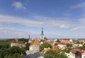 Beautiful Old Town tallin landscape on sunny afternoon with blue sky Royalty Free Stock Photo