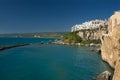 Beautiful old town of Vieste, Gargano peninsula, Apulia region, South of Italy. Royalty Free Stock Photo