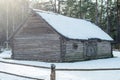 Beautiful old traditional wooden house in the village Royalty Free Stock Photo