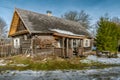 Beautiful old traditional wooden house in the village Royalty Free Stock Photo