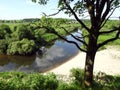 View from Kartenos hill in river Minija, Lithuania Royalty Free Stock Photo